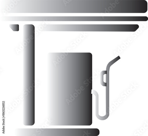 Set of gas station icon silhouette vector. Gas station icons silhouette