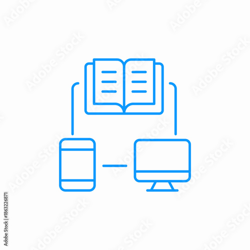 book connected devices icon sign vector