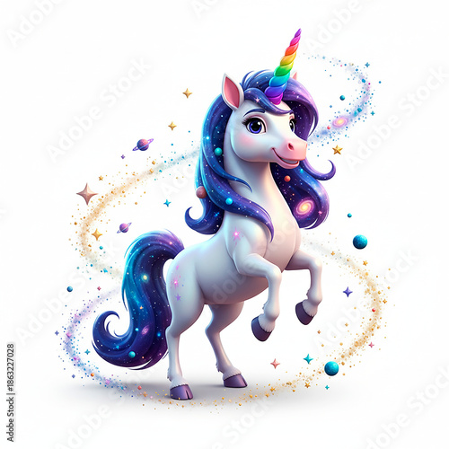 cute magical unicorn