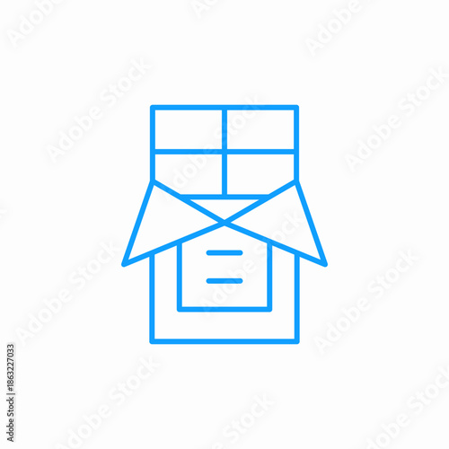 box of chocolate icon sign vector