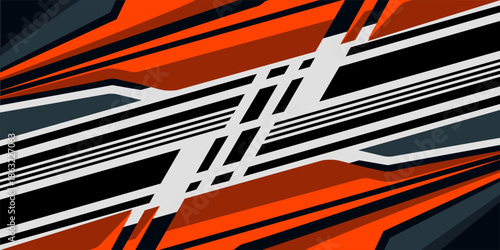 Abstract sporty background with exclusive colors. Abstract racing graphic design, vector design for vehicle wrap, t-shirt, jersey, gamer, esport, racing car, rally, and adventure ready to print.