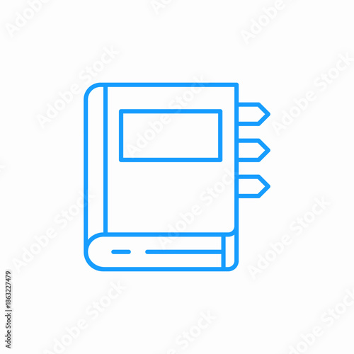 bookmark in book icon sign vector