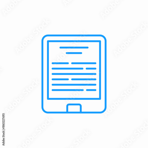digital reading device icon sign vector