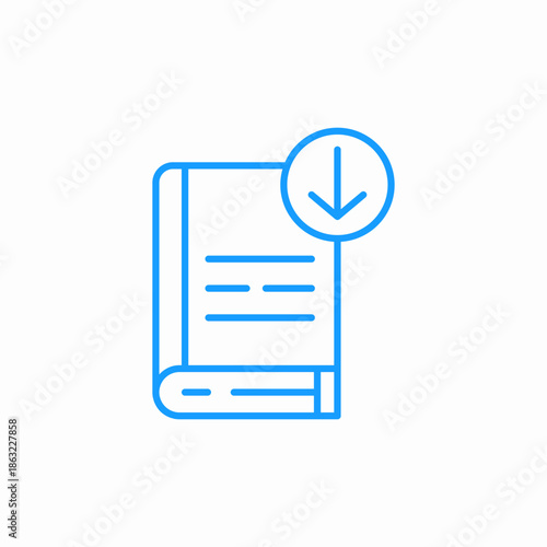download from book icon sign vector