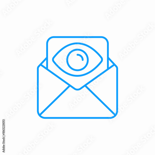 email open view icon sign vector