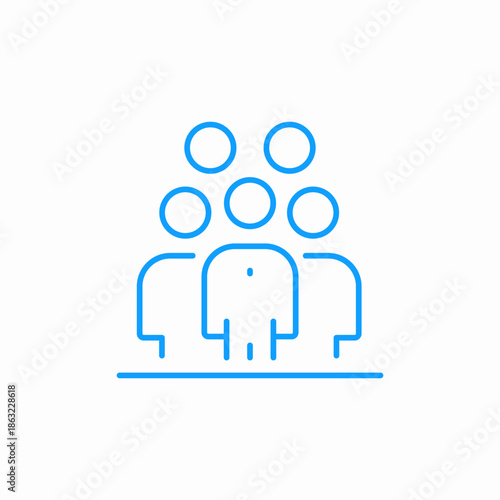 group standing together icon sign vector