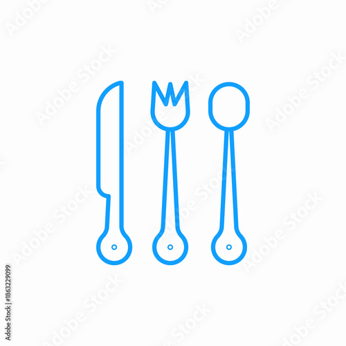 knife fork spoon icon sign vector