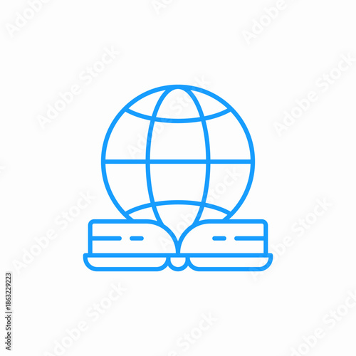 law and globe icon sign vector