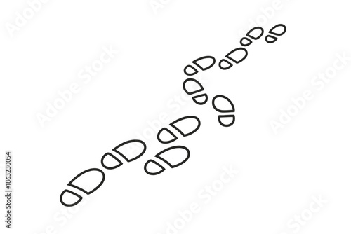 Footprints on a Gradient Background