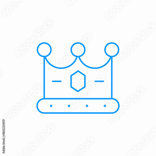 royal crown jewels icon sign vector