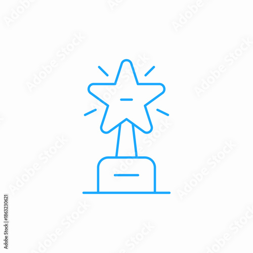 shining star trophy icon sign vector