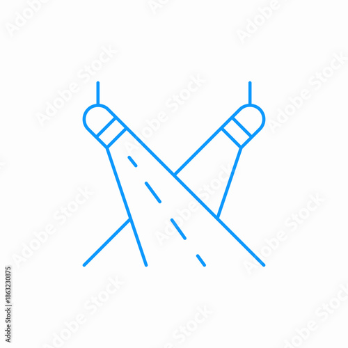 spotlights shining brightly icon sign vector