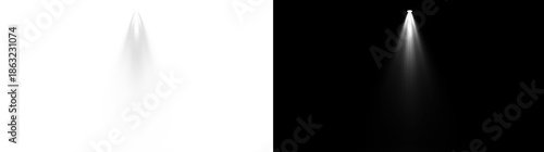 Obraz na plátne White spotlight cone isolated on transparent background
