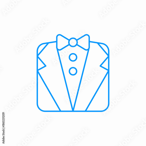 suit bowtie icon sign vector