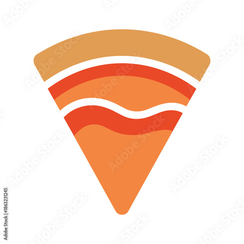 Delicious slice of pizza Vector