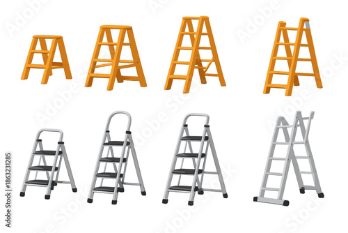 Collection of Stepladders and Step Stool