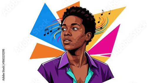 African American Young Man Portrait.