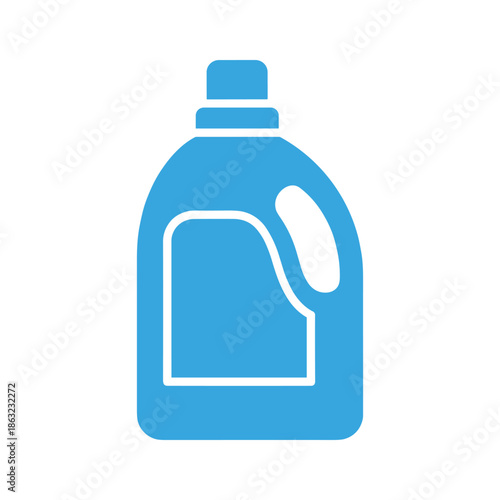 Blue liquid detergent bottle Vector