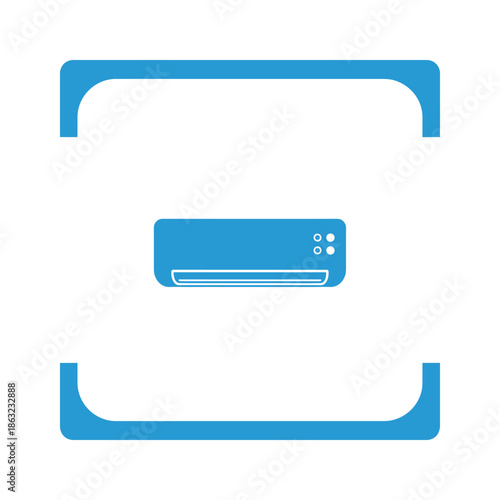 Blue air conditioning unit Vector
