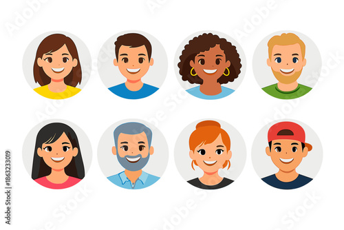 Diverse Group of People Avatars
