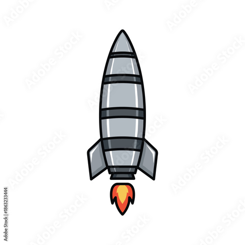 Rocket launching into space Vector