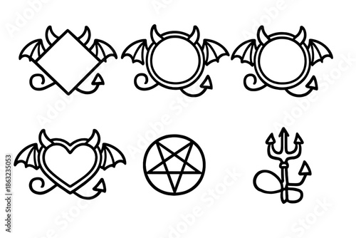 Devil Icons Set