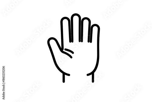 Stop hand icon against a blurred gradient background