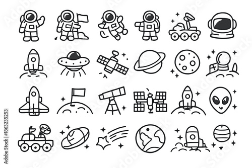 Astronauts and Space Icons