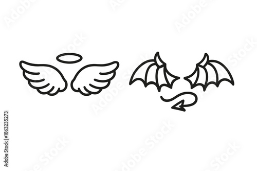 Angel and Devil Wings Symbols