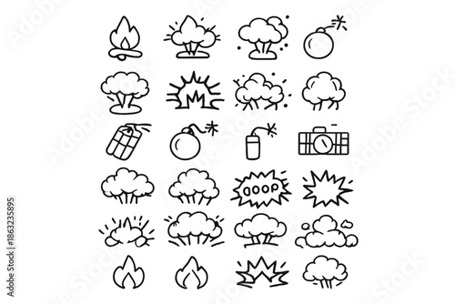 Explosion and Bomb Icons