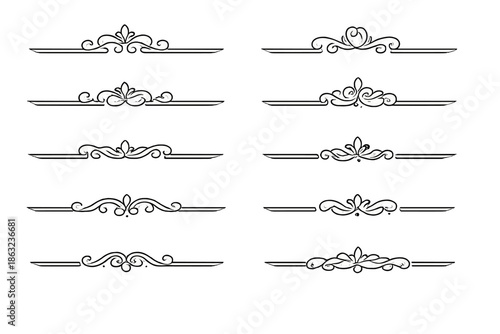 Elegant Decorative Dividers with Swirls and Flourishes