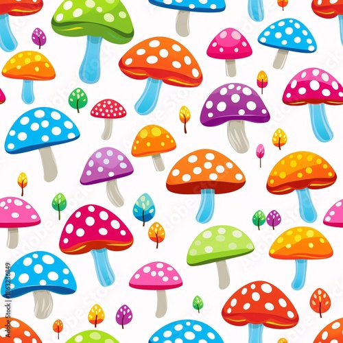 Mushroom pattern, mushroom seamless pattern, cute mushroom pattern, mushroom repeating pattern, mushroom digital paper, forest pattern, fairy mushroom, autumn mushroom