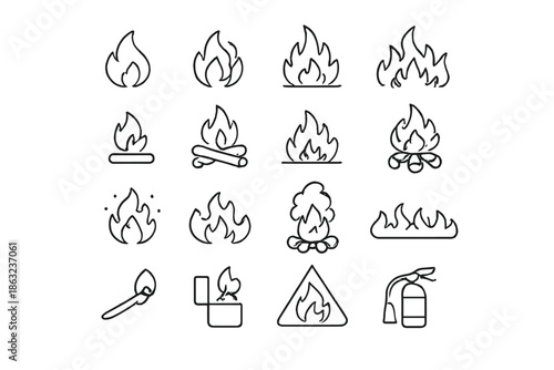 Fire Icons Set
