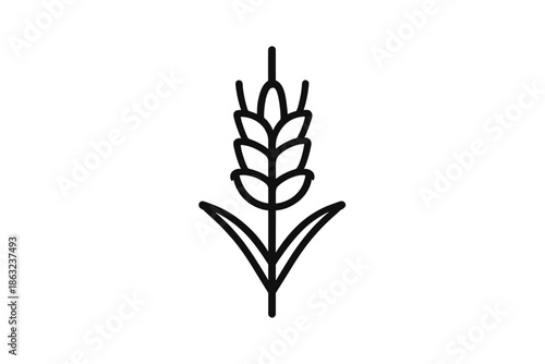 Wheat ear icon with gradient background