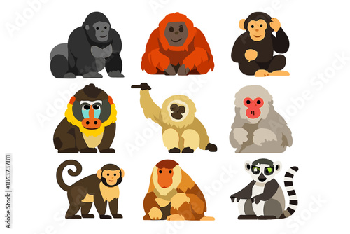 Cute Cartoon Monkey Collection