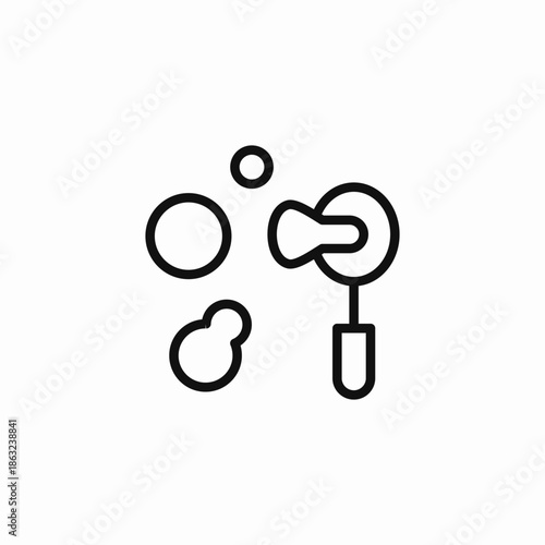 bubble wand toy icon sign vector