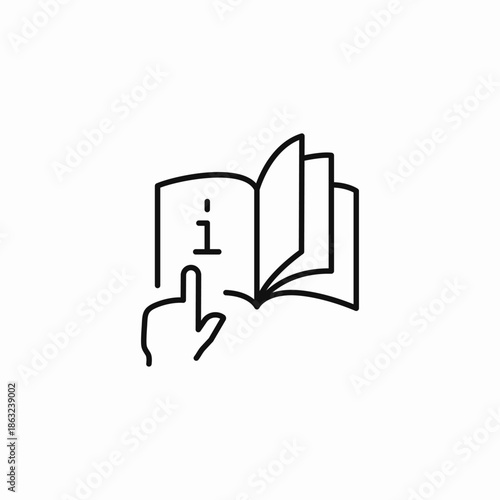 finger pointing manual icon sign vector