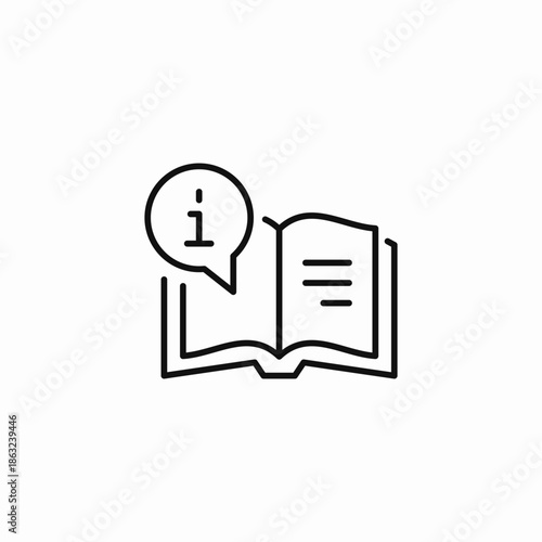 information manual guide icon sign vector