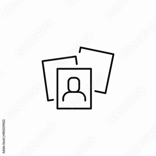 multiple profile photos icon sign vector