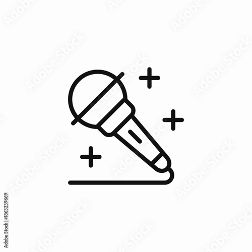 muted microphone off icon sign vector