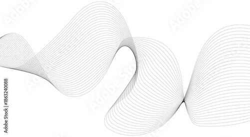 Abstract wave element for design. Digital frequency track equalizer. Stylized line art background. Vector illustration. Wave with lines created using blend tool.