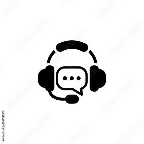 customer support chat icon. Online web support system.