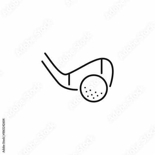 golf club ball icon sign vector