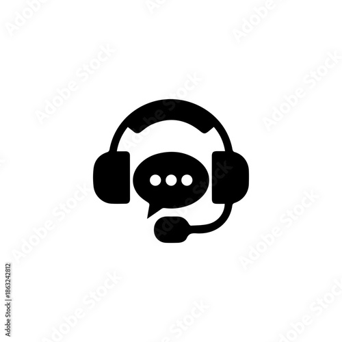 customer support chat icon. Online web support system.