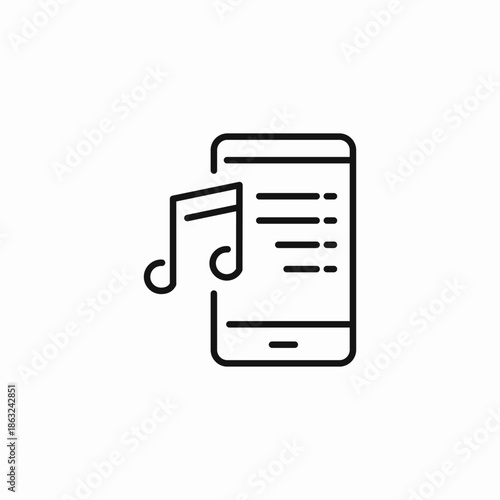 mobile playlist music icon sign vector