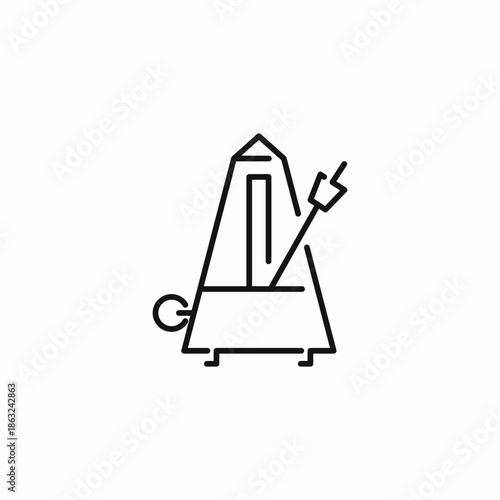 musical tempo metronome icon sign vector