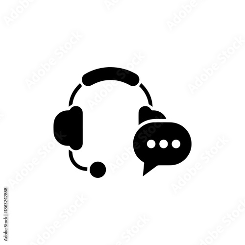 customer support chat icon. Online web support system.