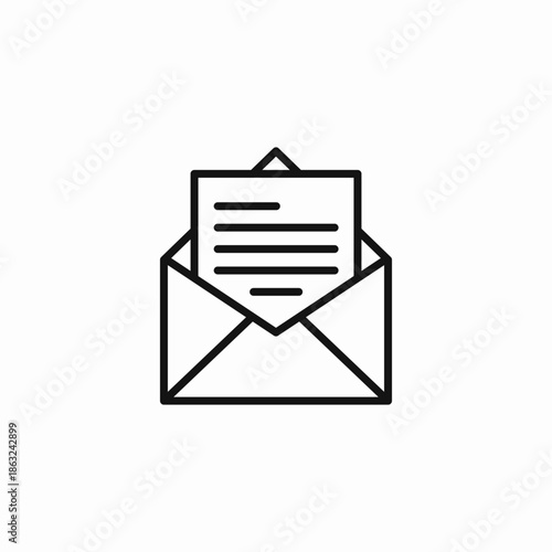 open envelope mail icon sign vector