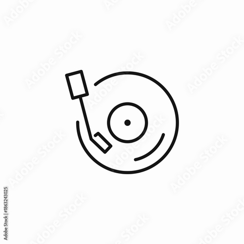 record player vinyl icon sign vector