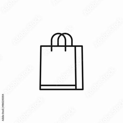 retail shopping bag icon sign vector